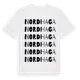 White t-shirt med Nordhaga ordlek t-shirt