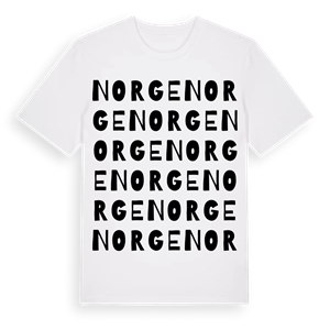 Norge ordlek t-shirt – ekologisk bomull t-shirt från Pinshirt