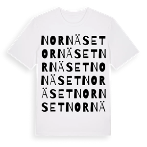 Nornäset ordlek t-shirt – ekologisk bomull t-shirt från Pinshirt