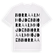 White t-shirt med Norra Almhöjden ordlek t-shirt