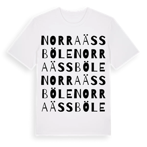 Norra Ässböle ordlek t-shirt – ekologisk bomull t-shirt från Pinshirt