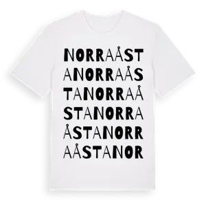 Norra Åsta ordlek t-shirt – ekologisk bomull t-shirt från Pinshirt