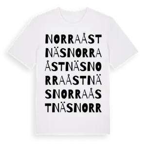 Norra Åstnäs ordlek t-shirt – ekologisk bomull t-shirt från Pinshirt