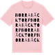 Pink Cotton t-shirt med Norra Bäcktorp ordlek t-shirt