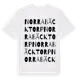 White t-shirt med Norra Bäcktorp ordlek t-shirt