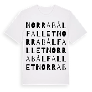 Norra Bålfallet ordlek t-shirt – ekologisk bomull t-shirt från Pinshirt