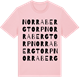 Pink Cotton t-shirt med Norra Bergtorp ordlek t-shirt
