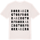 Vintage White t-shirt med Norra Bergtorp ordlek t-shirt