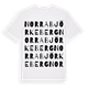 White t-shirt med Norra Björkeberg ordlek t-shirt