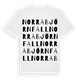 White t-shirt med Norra Björnfall ordlek t-shirt