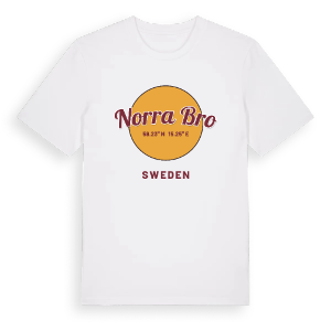 Norra Bro cirkel t-shirt – ekologisk bomull t-shirt från Pinshirt