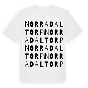 Norra Daltorp ordlek t-shirt – ekologisk bomull t-shirt från Pinshirt