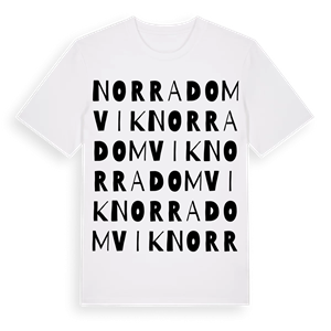 Norra Domvik ordlek t-shirt – ekologisk bomull t-shirt från Pinshirt