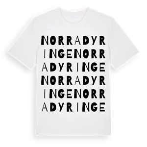 Norra Dyringe ordlek t-shirt – ekologisk bomull t-shirt från Pinshirt