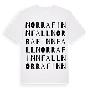 Norra Finnfall ordlek t-shirt – ekologisk bomull t-shirt från Pinshirt