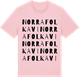 Pink Cotton t-shirt med Norra Folkavi ordlek t-shirt