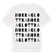 White t-shirt med Norra Glottra ordlek t-shirt