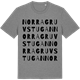 Mid Heather Gray t-shirt med Norra Gruvstugan ordlek t-shirt
