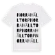 White t-shirt med Norra Hälltorp ordlek t-shirt