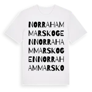 Norra Hammarskogen ordlek t-shirt – ekologisk bomull t-shirt från Pinshirt