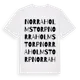 White t-shirt med Norra Holmstorp ordlek t-shirt