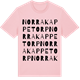 Pink Cotton t-shirt med Norra Kappetorp ordlek t-shirt