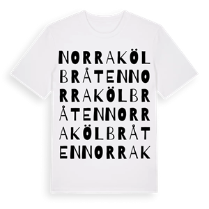 Norra Kölbråten ordlek t-shirt – ekologisk bomull t-shirt från PinShirt