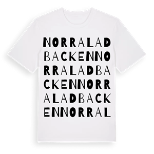 Norra Ladbacken ordlek t-shirt – ekologisk bomull t-shirt från Pinshirt