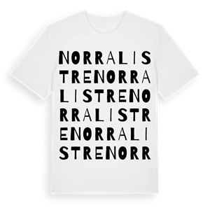 Norra Listre ordlek t-shirt – ekologisk bomull t-shirt från Pinshirt