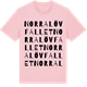 Pink Cotton t-shirt med Norra Lövfallet ordlek t-shirt