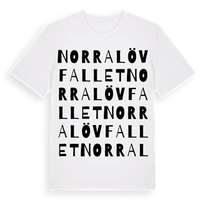 Norra Lövfallet ordlek t-shirt – ekologisk bomull t-shirt från Pinshirt