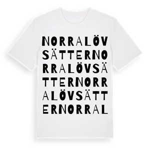 Norra Lövsätter ordlek t-shirt – ekologisk bomull t-shirt från Pinshirt