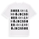 White t-shirt med Norra Malmhöjden ordlek t-shirt