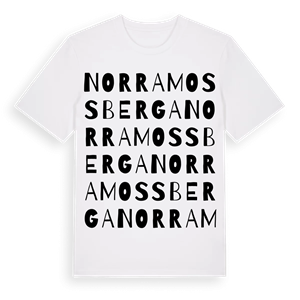 Norra Mossberga ordlek t-shirt – ekologisk bomull t-shirt från Pinshirt