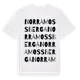 White t-shirt med Norra Mossberga ordlek t-shirt