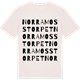 Vintage White t-shirt med Norra Mosstorpet ordlek t-shirt