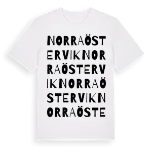 Norra Östervik ordlek t-shirt – ekologisk bomull t-shirt från Pinshirt