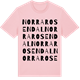 Pink Cotton t-shirt med Norra Rosendal ordlek t-shirt