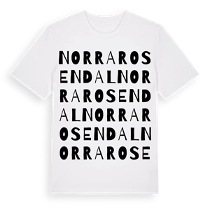Norra Rosendal ordlek t-shirt – ekologisk bomull t-shirt från Pinshirt