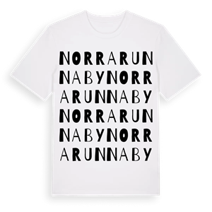 Norra Runnaby ordlek t-shirt – ekologisk bomull t-shirt från Pinshirt