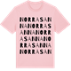 Pink Cotton t-shirt med Norra Sanna ordlek t-shirt