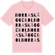 Pink Cotton t-shirt med Norra Skäggebol ordlek t-shirt