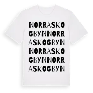 Norra Skogbyn ordlek t-shirt – ekologisk bomull t-shirt från Pinshirt