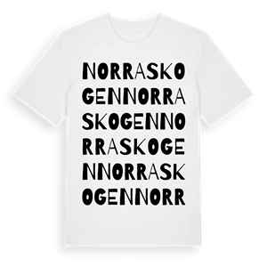 Norra skogen ordlek t-shirt – ekologisk bomull t-shirt från Pinshirt