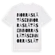 White t-shirt med Norra Slätåsen ordlek t-shirt