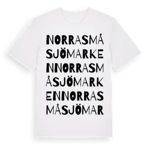 Norra Småsjömarken ordlek t-shirt – ekologisk bomull t-shirt från Pinshirt