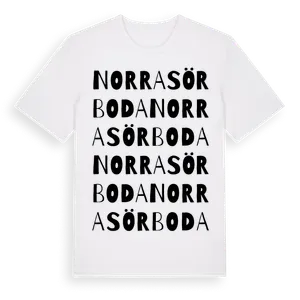 Norra Sörboda ordlek t-shirt – ekologisk bomull t-shirt från Pinshirt