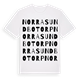 White t-shirt med Norra Sundbotorp ordlek t-shirt
