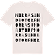 Vintage White t-shirt med Norra Sundbotorp ordlek t-shirt