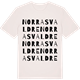 Vintage White t-shirt med Norra Svaldre ordlek t-shirt